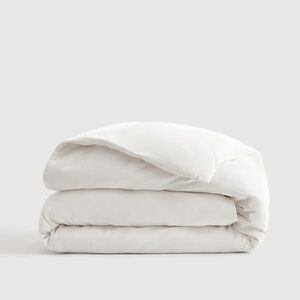 NWOT QUINCE Luxury Organic Sateen Duvet Cover Twin White 0011 100%‎ Cotton